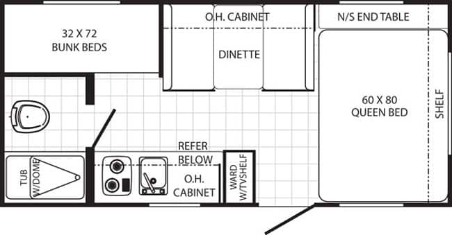 Small Trailer - 16BHS Wolf Pup  Floor Plan