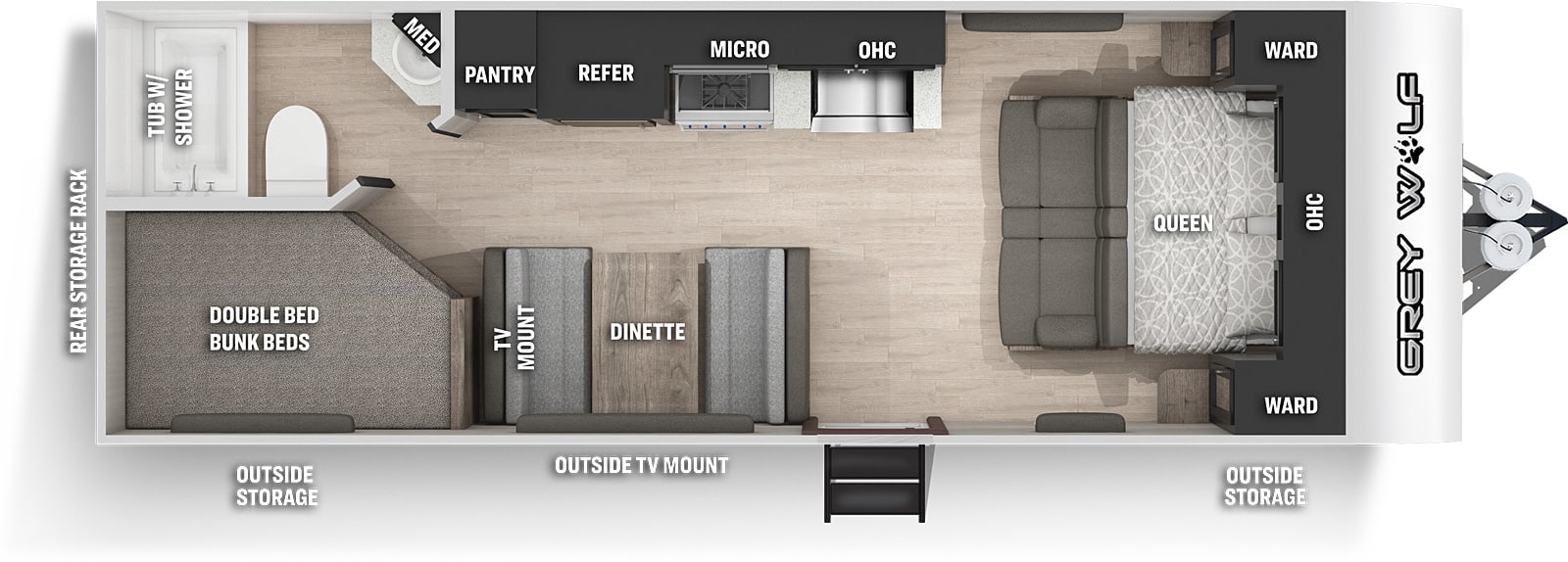 FOREST RIVER GREY WOLF 22MKSE Floor Plan