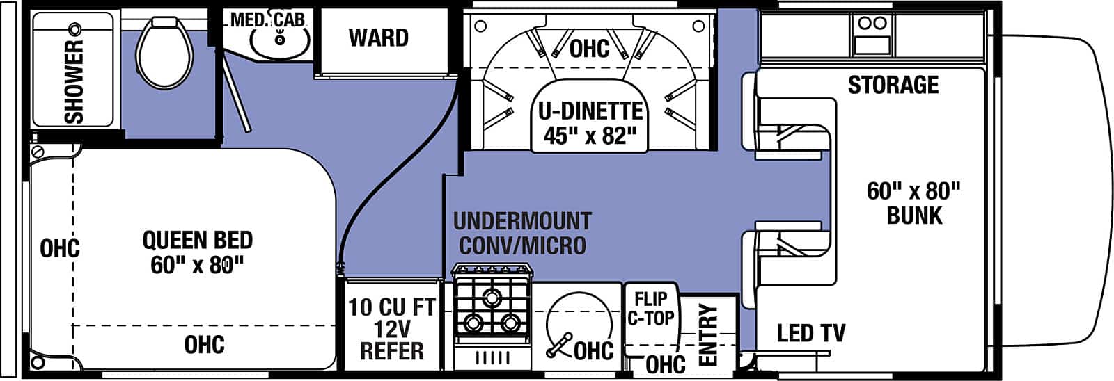 Class C-Sunseeker 2350LE  Floor Plan